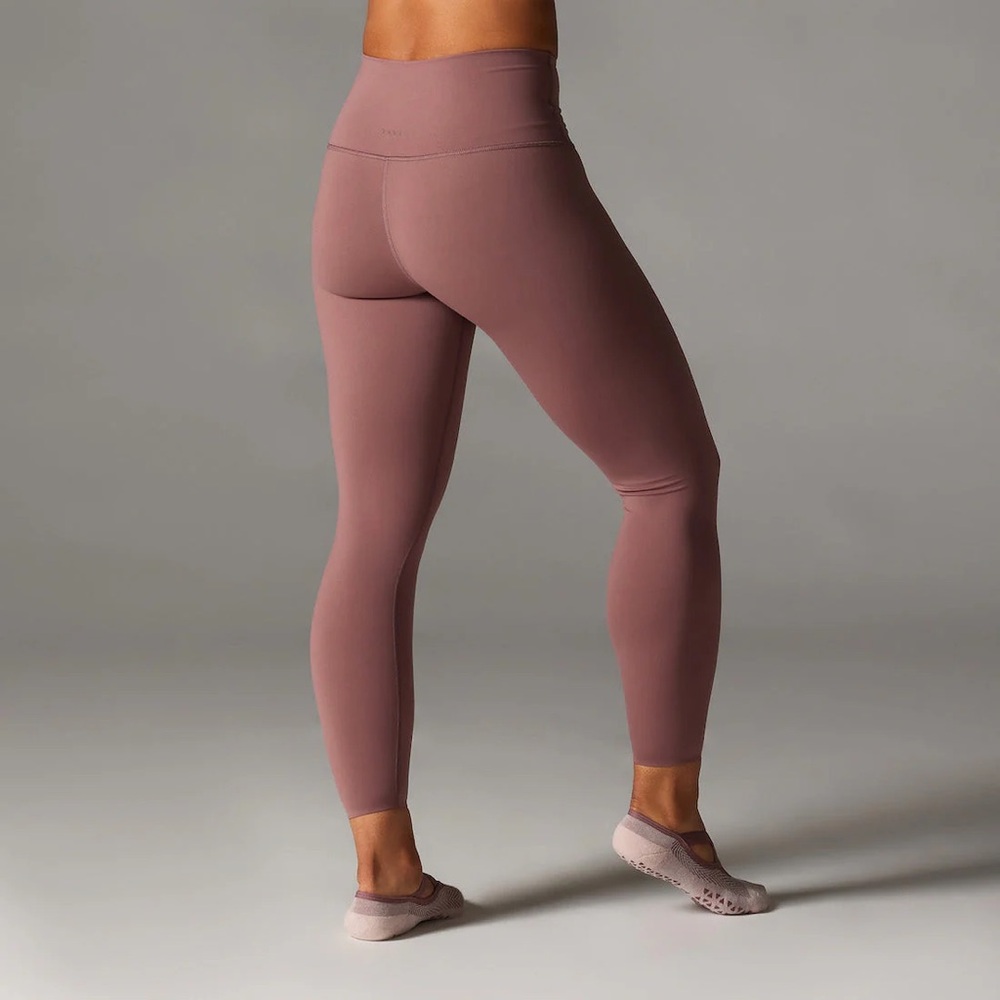 TAVI High Waisted 7/8 Athletic Performance 25" Slim Leggings in Rose Mauve Small
